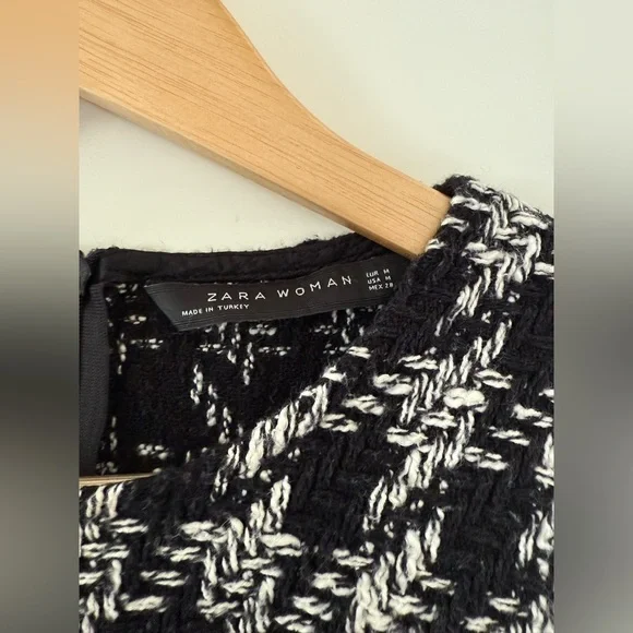 Zara Tweed Peplum Top, size medium - Picture 8 of 10